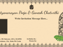 Invitation Card Template For Ganesh Chaturthi