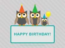 13 Customize Our Free Owl Birthday Card Template Formating for Owl Birthday Card Template