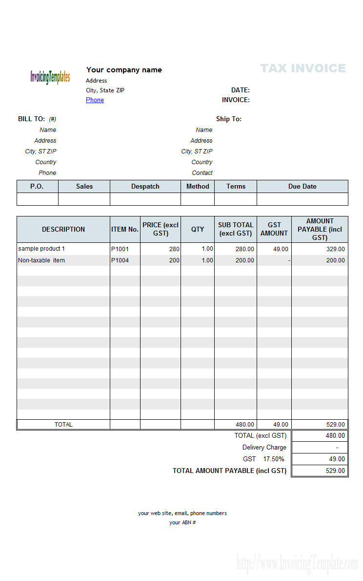 13 Customize Our Free Subcontractor Invoice Template Australia With Stunning Design by Subcontractor Invoice Template Australia