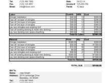 13 Free Printable Labor And Materials Invoice Template Layouts with Labor And Materials Invoice Template