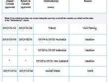 13 Free Printable Travel Itinerary Template Canada Visa for Travel Itinerary Template Canada Visa