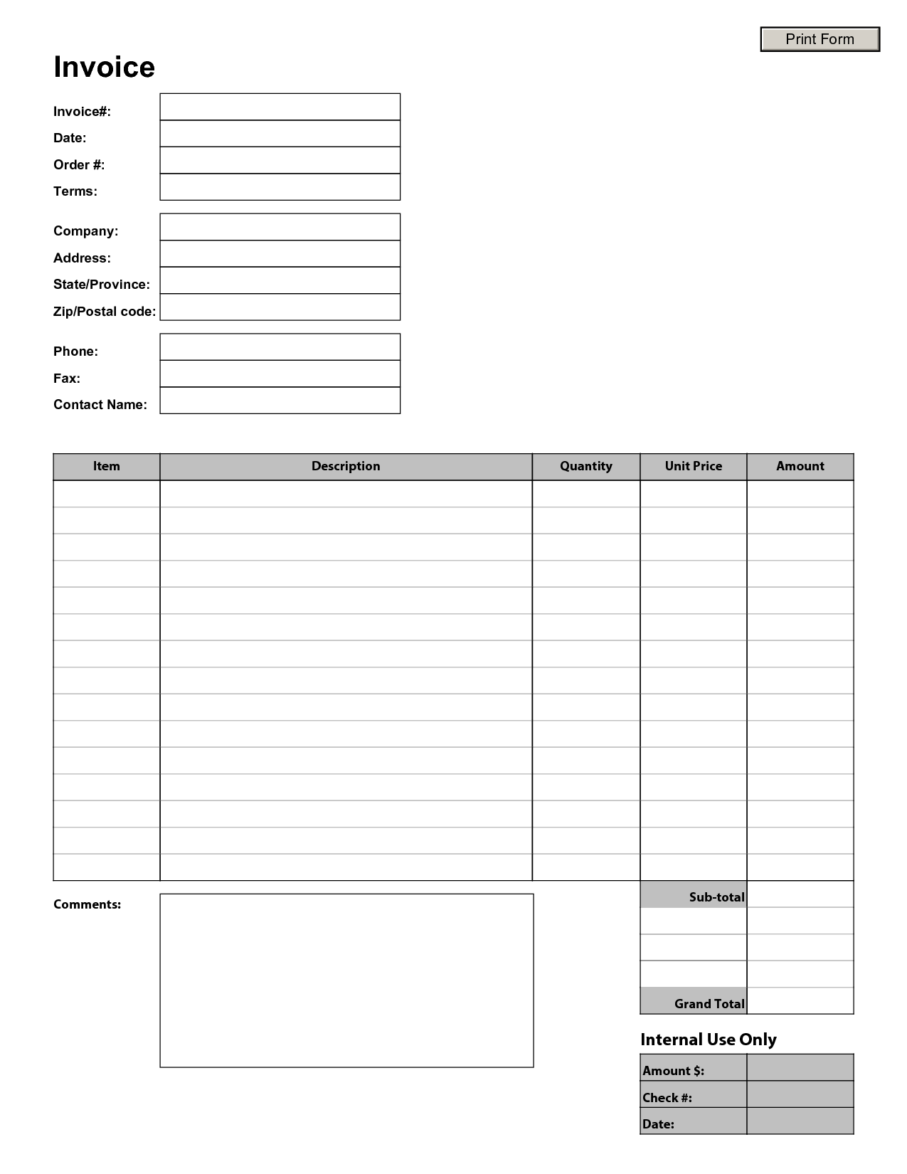 13 How To Create Blank Labor Invoice Template Templates For Blank Labor Invoice Template Cards Design Templates