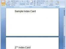 Lined Index Card Template Word