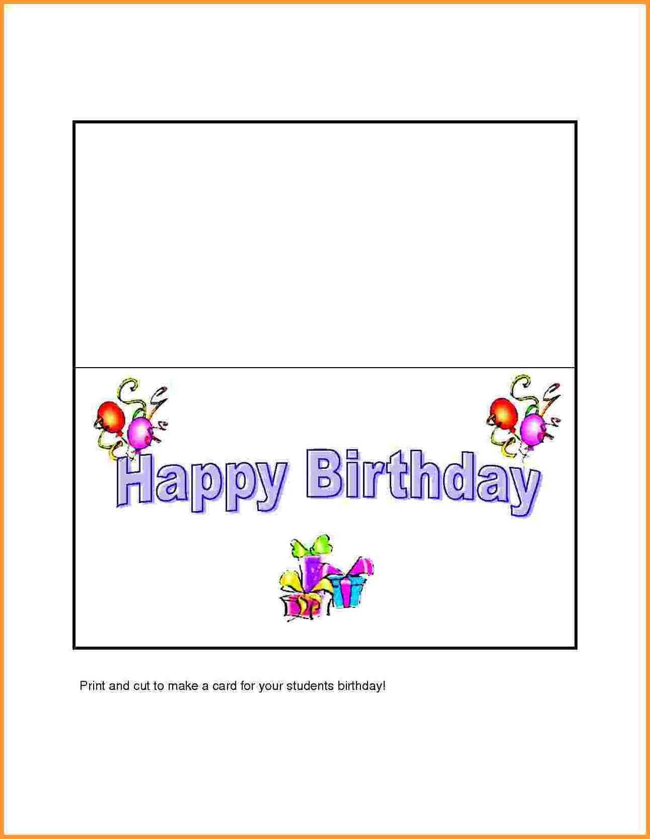 13 Printable Birthday Card Templates Word Photo with Birthday Card Templates Word