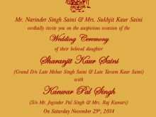 13 Printable Sikh Wedding Card Templates Download with Sikh Wedding Card Templates