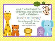 13 Standard Jungle Birthday Card Template Download for Jungle Birthday Card Template