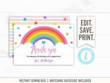 13 Standard Rainbow Thank You Card Template For Free by Rainbow Thank You Card Template
