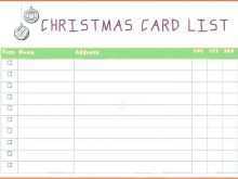 Christmas Card List Template Mac