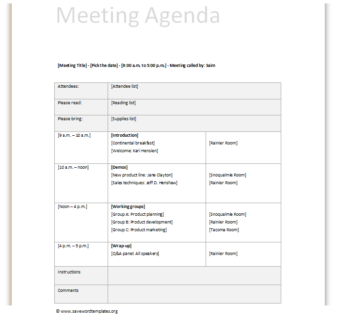 13 Visiting Professional Agenda Templates For Meetings Templates for Professional Agenda Templates For Meetings