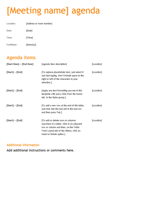 14 Adding Meeting Agenda Template Design Formating with Meeting Agenda Template Design
