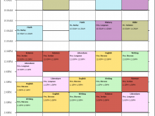 14 Best University Class Schedule Template Formating for University Class Schedule Template