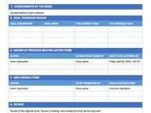 14 Blank Meeting Agenda Template With Action Items in Word by Meeting Agenda Template With Action Items