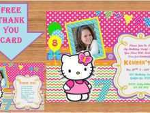 14 Blank Thank You Card Template Hello Kitty Formating by Thank You Card Template Hello Kitty