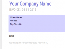 Blank Generic Invoice Template