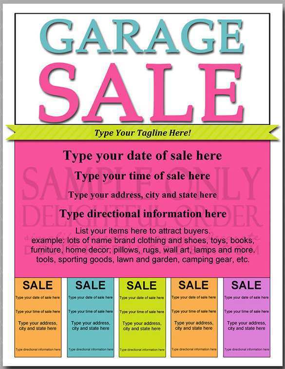 Garage Sale Flyer Template Free from legaldbol.com