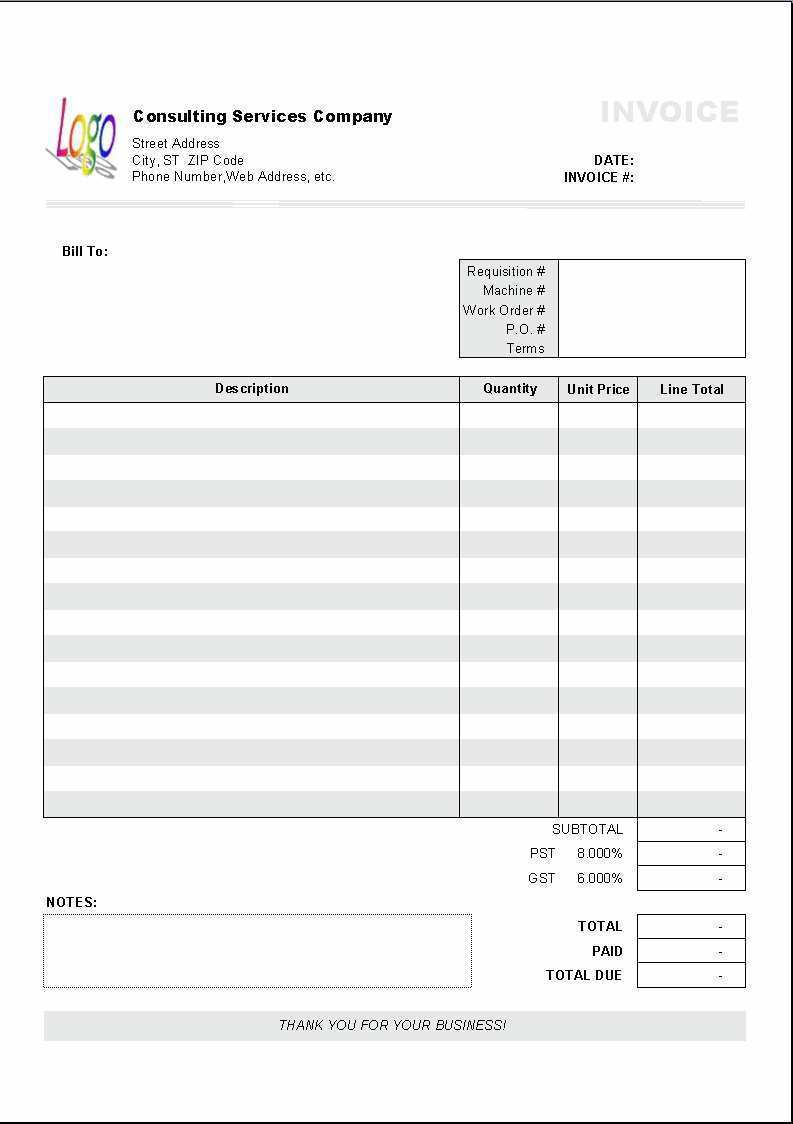 14 Format Consultant Invoice Template Canada Templates with Consultant Invoice Template Canada