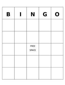 14 Free Make A Bingo Card Template Templates by Make A Bingo Card Template