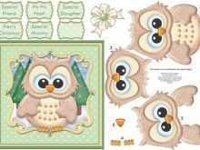 Owl Christmas Card Template
