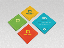 Square Business Card Design Template
