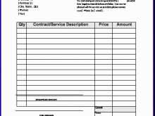 Blank Contractor Invoice Template