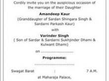 Sikh Wedding Card Templates