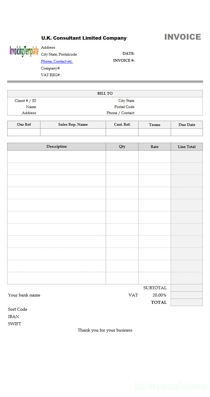 20 Tax Invoice Template Uk Layouts by Tax Invoice Template Uk Within Business Invoice Template Uk