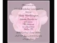 14 The Best 100Th Birthday Card Template Formating with 100Th Birthday Card Template