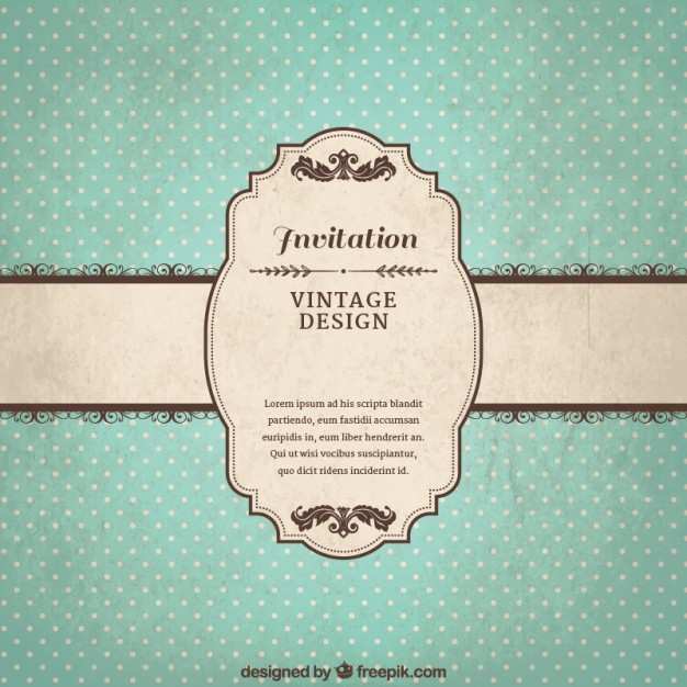 15 Adding Invitation Card Template Vintage For Free with Invitation Card Template Vintage