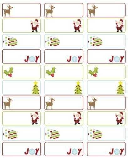 15 Best Template For Christmas Card Labels Templates with Template For Christmas Card Labels