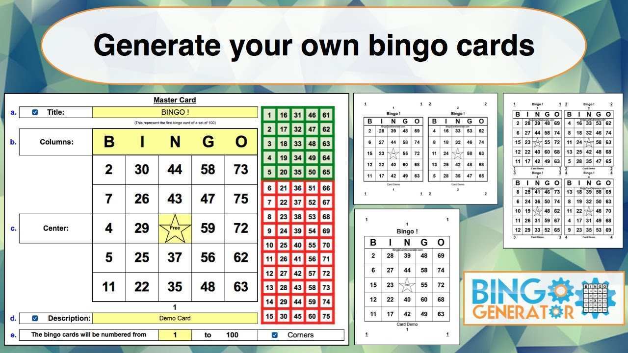 how-to-make-a-bingo-card-using-excel-youtube