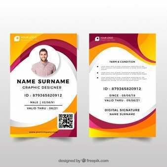15 Blank Id Card Template Portrait in Photoshop for Id Card Template Portrait