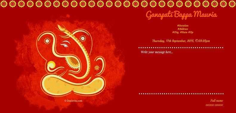 15 Blank Invitation Card Format For Ganesh Chaturthi With Stunning Design by Invitation Card Format For Ganesh Chaturthi