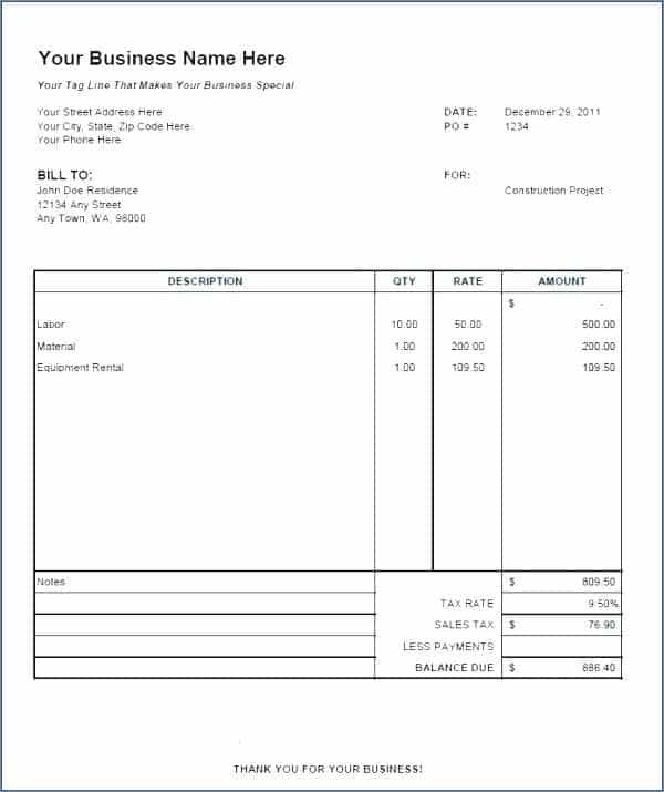 15 Blank Invoice Template Libreoffice for Ms Word for Invoice Template