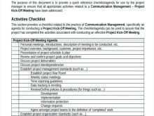 15 Blank Kickoff Meeting Checklist And Agenda Template Templates for Kickoff Meeting Checklist And Agenda Template
