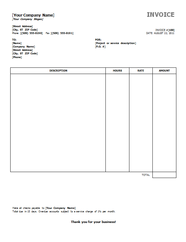 15 Create Landscaping Invoice Template Word Formating for Landscaping Invoice Template Word