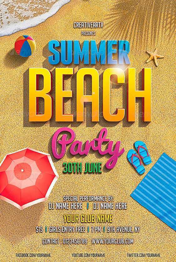 15 Creating Beach Party Flyer Template Templates for Beach Party Flyer Template