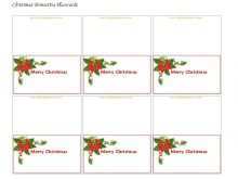 Table Name Cards Template Christmas