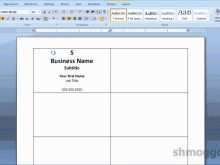 Create Your Own Business Card Template In Word