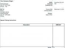 Blank Trucking Invoice Template