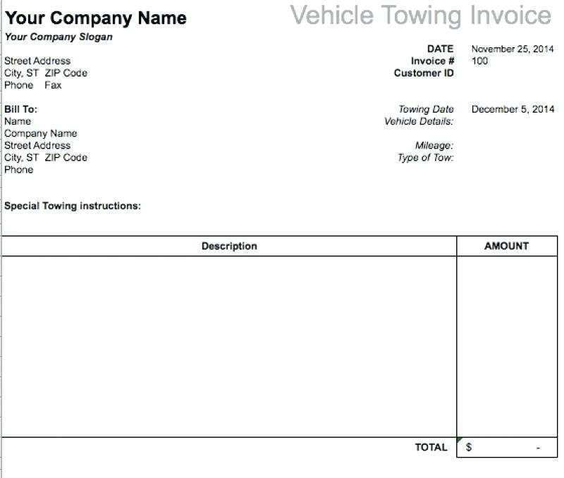 Blank Trucking Invoice Template - Cards Design Templates