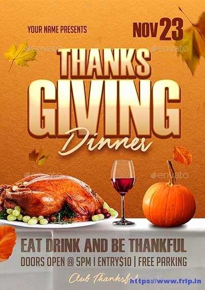 15 Format Thanksgiving Flyers Free Templates in Photoshop for Thanksgiving Flyers Free Templates