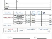 15 Free Invoice Template For Hotels in Word for Invoice Template For Hotels