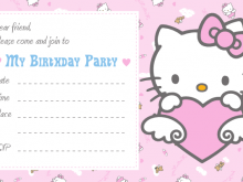 15 Free Printable Birthday Invitation Card Template Hello Kitty in Photoshop for Birthday Invitation Card Template Hello Kitty