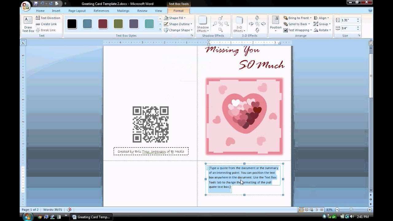 15 Free Printable Greeting Card Format For Word in Photoshop for Greeting Card Format For Word