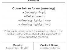 15 Free Printable Meeting Flyer Template for Meeting Flyer Template