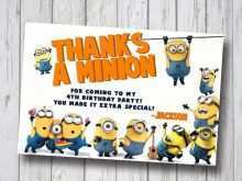 15 How To Create Minion Thank You Card Template PSD File for Minion Thank You Card Template