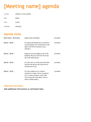 15 Online Meeting Agenda Template Nz for Meeting Agenda Template Nz