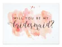 15 Report Bridesmaid Card Template Free in Word with Bridesmaid Card Template Free