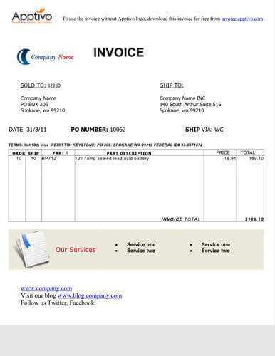 15 Standard Invoice Template No Company Now by Invoice Template No Company