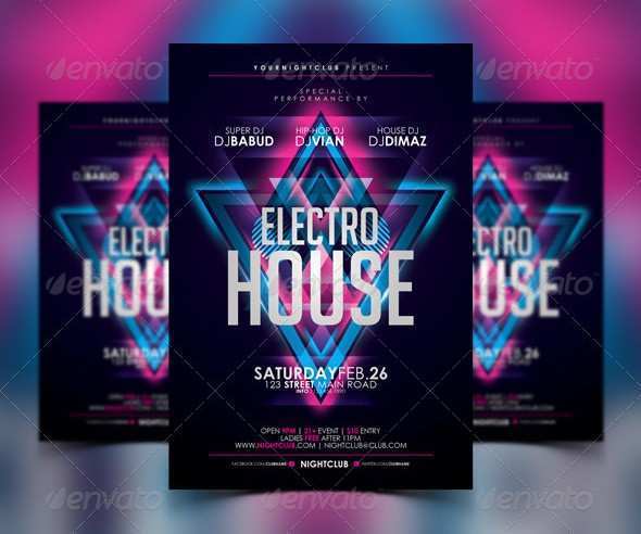 15 Standard Rave Flyer Templates PSD File with Rave Flyer Templates